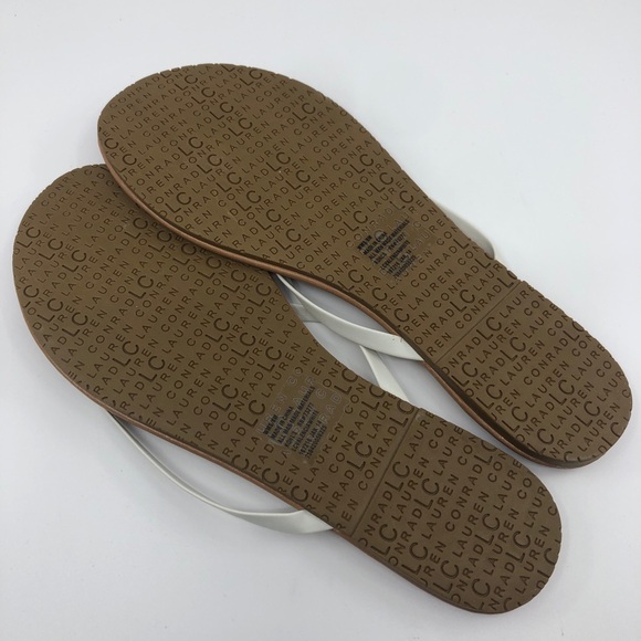 LC Lauren Conrad Valencia White Sandals - Size 8 - Picture 4 of 5